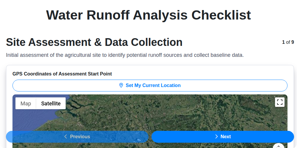 water runoff analysis screenshot
