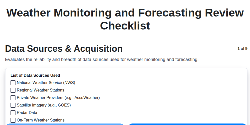 weather monitoring and forecasting review screenshot